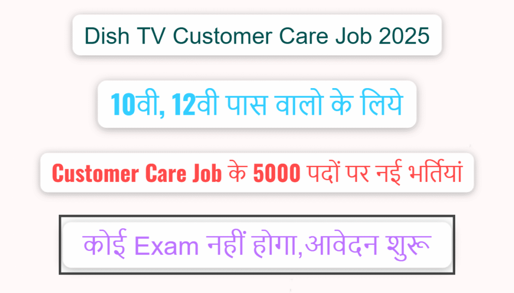 Dish TV Customer Care Job 2025