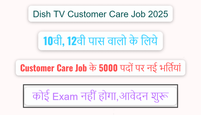 Dish TV Customer Care Job 2025