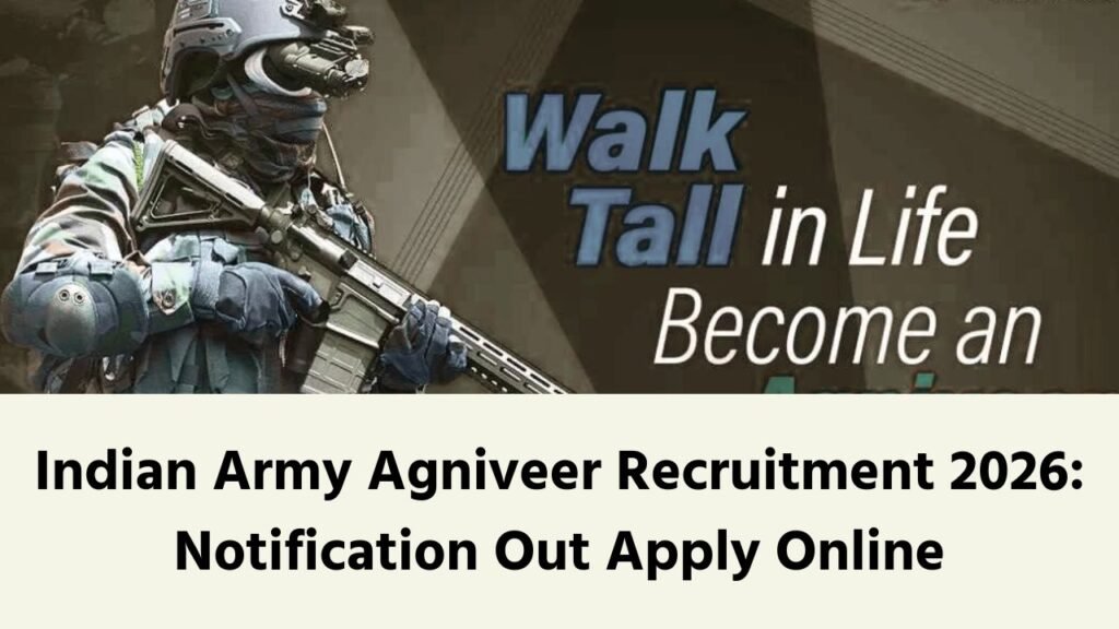 Indian Army Agniveer Recruitment 2026 Notification Out Apply Online