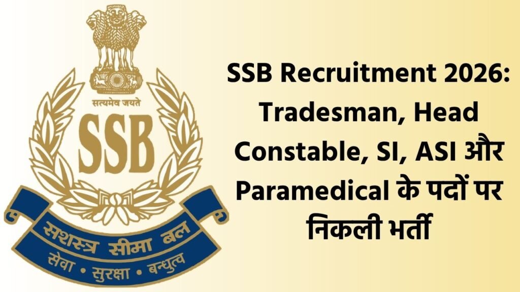 SSB Recruitment 2026